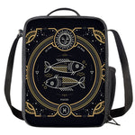 Vintage Pisces Zodiac Sign Print Crossbody Lunch Bag