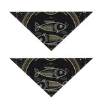 Vintage Pisces Zodiac Sign Print Dog Bandana