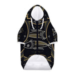 Vintage Pisces Zodiac Sign Print Dog Zip Up Hoodie