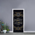 Vintage Pisces Zodiac Sign Print Door Sticker