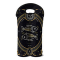 Vintage Pisces Zodiac Sign Print Double Neoprene Wine Tote