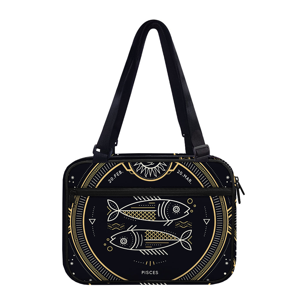 Vintage Pisces Zodiac Sign Print Double Strap Bible Bag