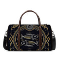 Vintage Pisces Zodiac Sign Print Duffel Bag