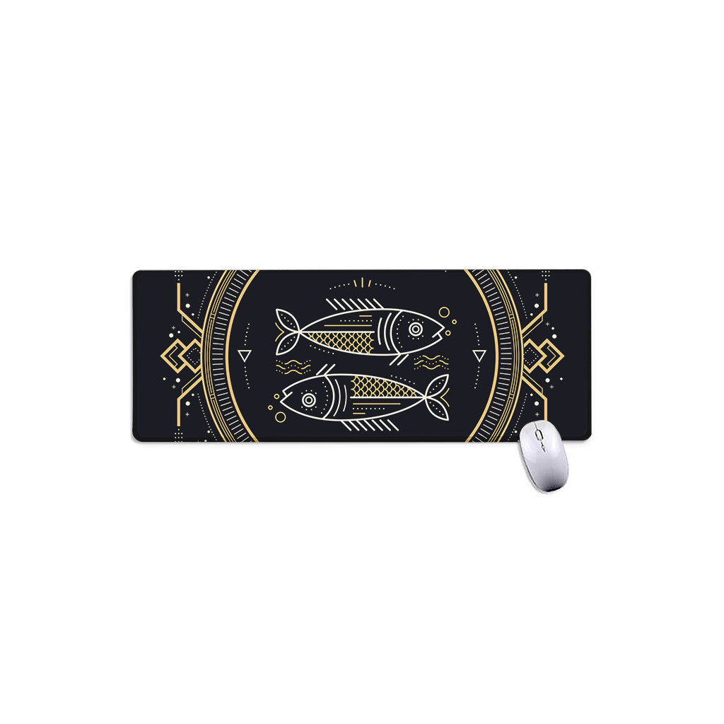 Vintage Pisces Zodiac Sign Print Extended Mouse Pad