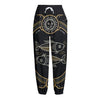 Vintage Pisces Zodiac Sign Print Fleece Lined Knit Pants