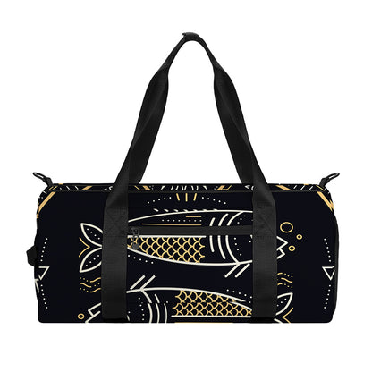 Vintage Pisces Zodiac Sign Print Gym Bag