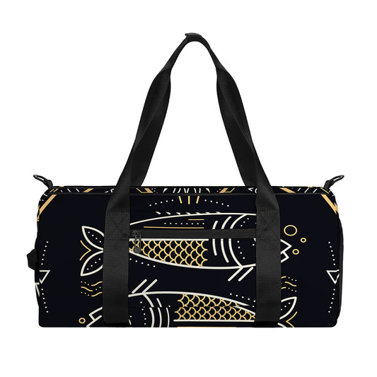 Vintage Pisces Zodiac Sign Print Gym Bag