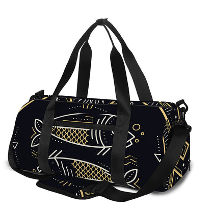 Vintage Pisces Zodiac Sign Print Gym Bag