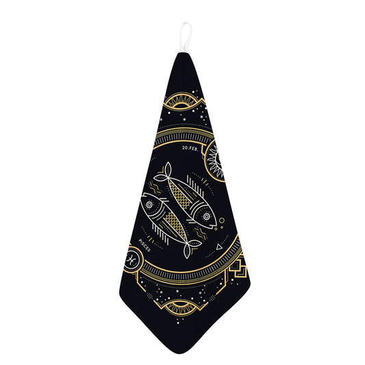 Vintage Pisces Zodiac Sign Print Hand Towel