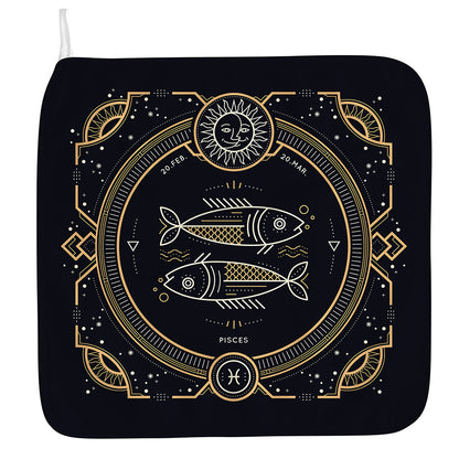 Vintage Pisces Zodiac Sign Print Hand Towel