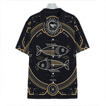 Vintage Pisces Zodiac Sign Print Hawaiian Shirt