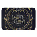 Vintage Pisces Zodiac Sign Print Indoor Door Mat
