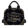 Vintage Pisces Zodiac Sign Print Insulated Lunch Bag