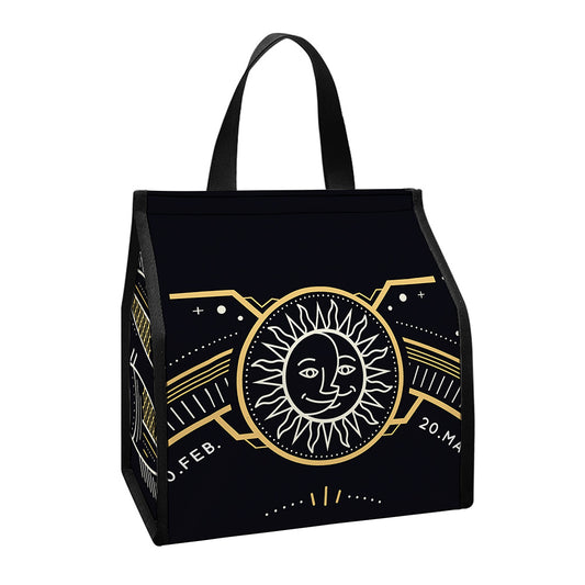 Vintage Pisces Zodiac Sign Print Insulated Lunch Tote