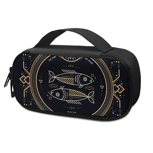 Vintage Pisces Zodiac Sign Print Insulin Cooler Travel Case
