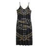 Vintage Pisces Zodiac Sign Print Jersey Midi Cami Dress