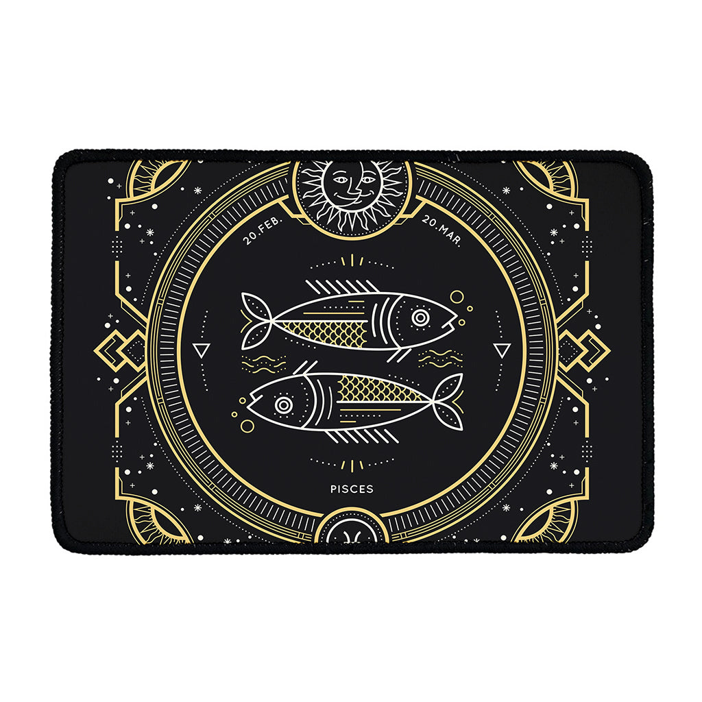 Vintage Pisces Zodiac Sign Print Kitchen Mat