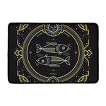 Vintage Pisces Zodiac Sign Print Kitchen Mat