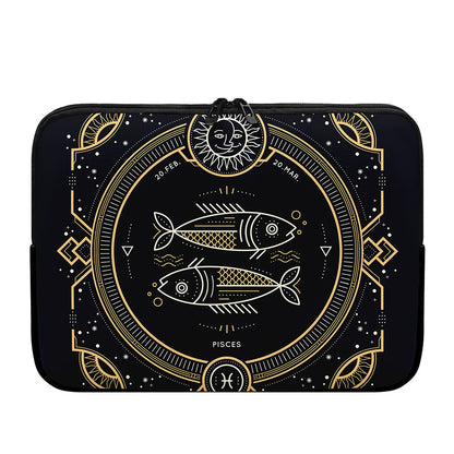 Vintage Pisces Zodiac Sign Print Laptop Sleeve
