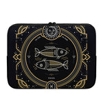 Vintage Pisces Zodiac Sign Print Laptop Sleeve