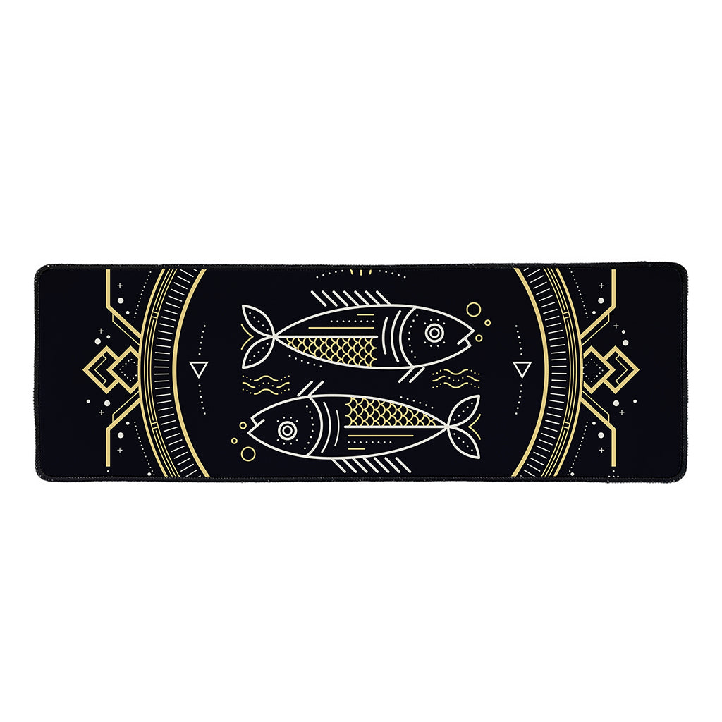 Vintage Pisces Zodiac Sign Print Long Kitchen Mat