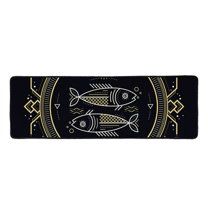Vintage Pisces Zodiac Sign Print Long Kitchen Mat