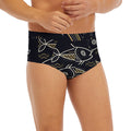 Vintage Pisces Zodiac Sign Print Men's Briefs