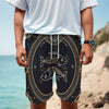 Vintage Pisces Zodiac Sign Print Men's Cargo Shorts