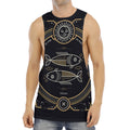 Vintage Pisces Zodiac Sign Print Men's Muscle Tank Top