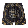 Vintage Pisces Zodiac Sign Print Men's Swim Trunks