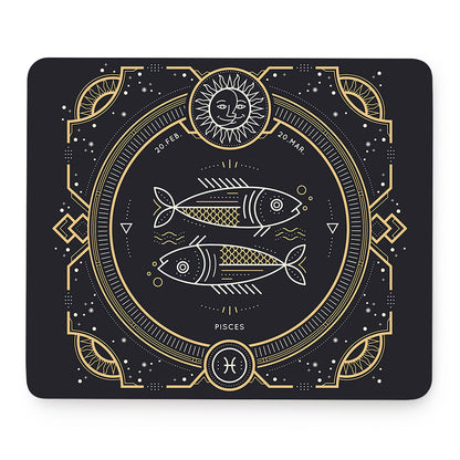 Vintage Pisces Zodiac Sign Print Mouse Pad