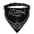 Vintage Pisces Zodiac Sign Print Over The Collar Dog Bandana