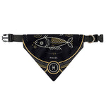 Vintage Pisces Zodiac Sign Print Over The Collar Dog Bandana