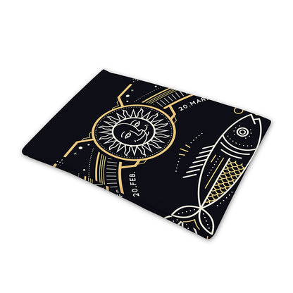 Vintage Pisces Zodiac Sign Print Pet Cooling Mat Cover