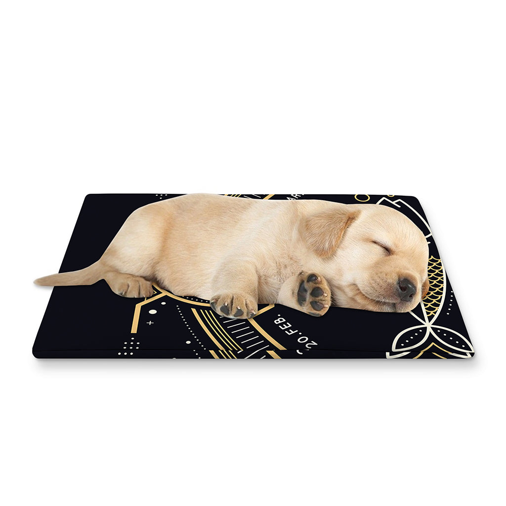 Vintage Pisces Zodiac Sign Print Pet Cooling Mat Cover