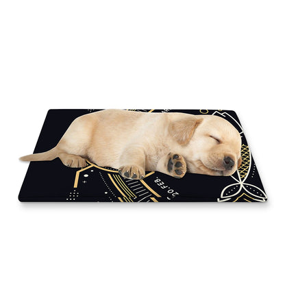 Vintage Pisces Zodiac Sign Print Pet Cooling Mat Cover