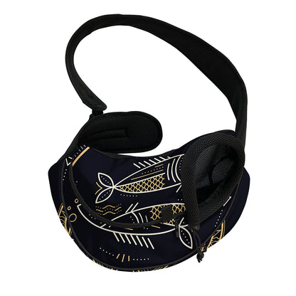 Vintage Pisces Zodiac Sign Print Pet Sling Carrier
