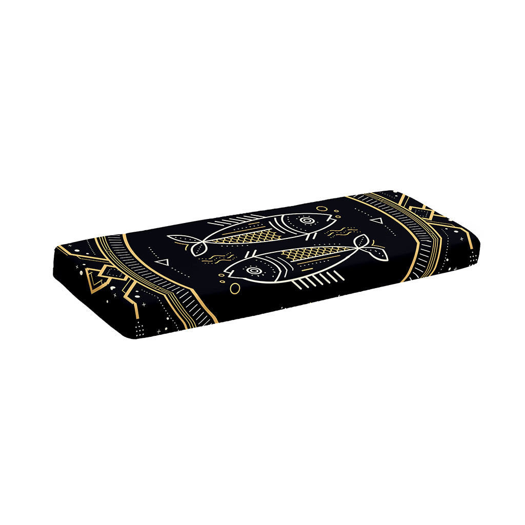 Vintage Pisces Zodiac Sign Print Piano Keyboard Cover