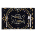 Vintage Pisces Zodiac Sign Print Placemat