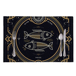 Vintage Pisces Zodiac Sign Print Placemat
