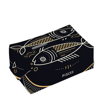 Vintage Pisces Zodiac Sign Print Rectangle Tissue Box Cover