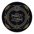Vintage Pisces Zodiac Sign Print Round Floor Mat