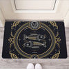 Vintage Pisces Zodiac Sign Print Rubber Doormat