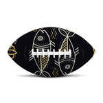 Vintage Pisces Zodiac Sign Print Rugby Ball