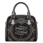 Vintage Pisces Zodiac Sign Print Shoulder Handbag