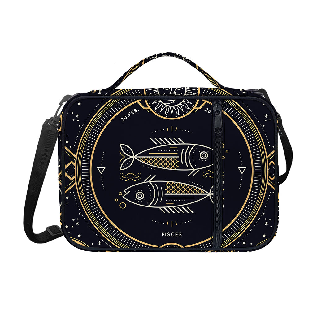 Vintage Pisces Zodiac Sign Print Shoulder Strap Bible Bag