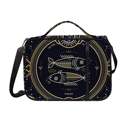 Vintage Pisces Zodiac Sign Print Shoulder Strap Bible Bag