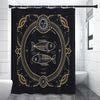 Vintage Pisces Zodiac Sign Print Shower Curtain