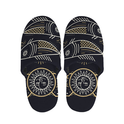 Vintage Pisces Zodiac Sign Print Slippers