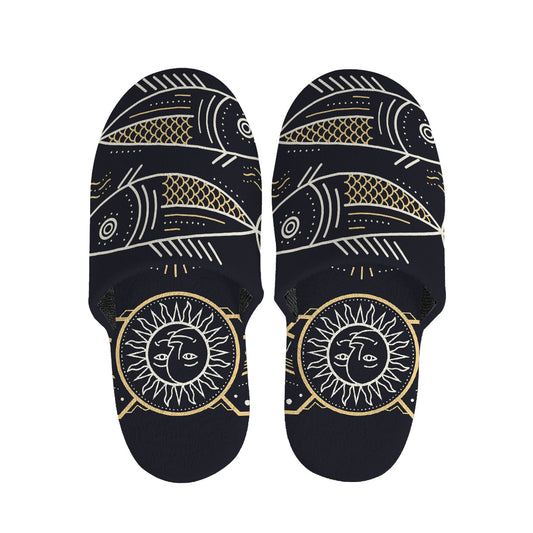 Vintage Pisces Zodiac Sign Print Slippers